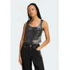adidas Pleather Corset Black 16