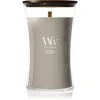 Woodwick Wood Smoke dišeča sveča z lesenim stenjem 610 g