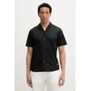 HUGO Srajca Ellino 50560584 Črna Relaxed Fit