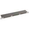 Solarix 19 Patch panel 24xRJ45 CAT5E UTP z veznim trakom črn 0,5U