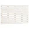 Vidaxl Stensko posteljno vzglavje belo 81x3x63 cm trdna borovina