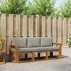 Set vanjskih sofa s jastukom 3 pcs Prirodna i svijetlo siva
