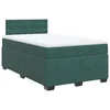 Vidaxl Box spring postelja z vzmetnico temno zelen 120x190 cm žamet