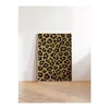 WallXpert uramljena slika 115266, zlatna leopard šara, 50 x 70 cm, ram u boji prirodnog drveta