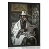 Plakat pes s časopisom na stranišču - 20x30 black