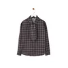 Trendyol Bluza temno rjava / bela