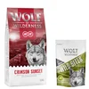 12 kg suhe hrane Wolf of Wilderness + Snack gratis! - Crimson Sunset jagnjetina & koza - brez žit + Green Fields - jagnjetina (monoprotein)