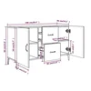 Komoda boja dimljenog hrasta 100 x 36 x 60 cm konstruirano drvo