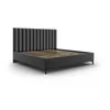 Temno siva oblazinjena zakonska postelja s prostorom za shranjevanje z letvenim dnom 180x200 cm Casey – Mazzini Beds