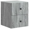 vidaXL vidaXL Stenski nočni omarici s predalom Siva Sonoma 33 x 34,5 x 40 cm, (5000209629)