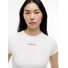 Tommy Jeans Majica Script Rib DW0DW22809 Kremna Slim Fit
