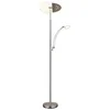Globo 58909N - LED prigušiva podna lampa TIRANA 40W/230V + 5,5W mat hrom