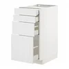 METOD / MAXIMERA Podni element 4 fronta/4 fioke, bela/Stensund bela, 40x60 cm
