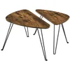shumee Temno rjava klubska mizica, komplet 2 kosov, 60x38x47,5 Begryf