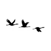 Opviq Set zidnih dekoracija Migrant Birds-302,, 1 mm, 3 komada, Crna