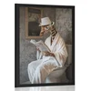Plakat žirafa s časopisom na stranišču - 20x30 no frame