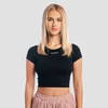 GymBeam Women‘s Aura Cropped T-Shirt Black