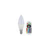 LED RGB prigušiva sijalica E14/3,5W/230V 6400K + daljinski upravljač