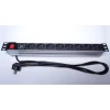 PremiumCord PDU 19 1U, 8x230V, 2 m kabla, stikalo, prenapetostna zaščita