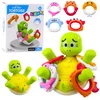 LEAN TOYS Interaktivna igrača za kopanje, želva z vodnjakom, barvita kolesa