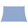 vidaXL vidaXL Senčna platna Modra in bela 3/4 x 3 m HDPE, (5000234186)