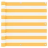 Vidaxl Balkonsko platno belo in rumeno 90x600 cm oksford blago