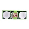 DIKER HOME Set porcelanskih činija, 9x9cm, 3 komada, Beli