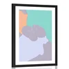 Plakat s paspartujem bližina dveh ljudi - 30x45 no frame