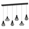 EGLO viseća lampa BASIDANO E27 6 grla crna 142,5 cm 390126
