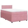 Vidaxl Box spring postelja z vzmetnico roza 120x190 cm žamet