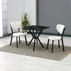 HANAH HOME Set Trpezarijski sto i 2 stolice Elma Cream Black
