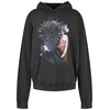 Thorned Mask Oversize Hoody Black with Acid Wash