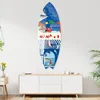 WallXpert dekorativna daska za surf od pleksiglasa Mvsf42L, ilustracija Monaka sa trkačkim bolidom i obalom, 50 x 100 cm