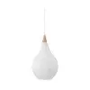 Halo Design 746262 - Luster na sajli DROPS 1xE27/40W/230V prečnik 30 cm bela/hrast