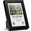 Nikcorp Leseni okvir za slike črn, Klasičen eleganten dizajn, za fotografije 9x13 cm, les, akrilno steklo, poudari značaj slik