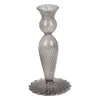 Siv steklen svečnik PT LIVING Swirl, višina 17 cm