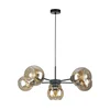 Luster na sajli KALIOPE 6xE27/60W/230V crna/dimljena bež