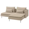 SÖDERHAMN Sofa dvosed, s lenjivcem s rukohvatom/Kelinge bež