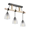 Luster na sajli LEANDRA 3xE27/15W/230V hrast/crna