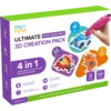 myFirst 3dPen Make Creator Kit - ustvarjalni 3D komplet, vključuje 3dPen Make pisalo, 3 tematske komplete, 3 premične modele in PCL (rdeče) polnila