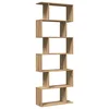 Pregrada / regal za knjige 6 razina hrast 70x24x193 cm drveni