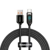 BASEUS Kabel za zaslon, hitro polnjenje in prenos podatkov USB-A – USB-C 66 W, 1 m – črn