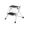 Songmics Dve stopničasti lestev 2 stopnji 50x35x555 cm Bela