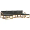 Set vanjskih sofa s jastukom 6 pcs Bijela i antracit