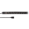 Logilink PDU 8 x šuko CEE 7/3 , konektor C14, prenaponska zaštita