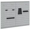 Panel za alate 2 pcs Siva 100 x 1 x 80 cm
