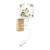 Brilagi - LED Flex. lampa BOBO WOOD 1xE27/25W/230V + LED/3W hrast/bela/zelena/džungla