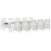 Vrtni set za objed 11 pcs Bijelo Poli ratan i Aluminij