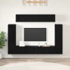 vidaXL Komplet TV omaric s polico 8 pcs Črni hrast 80 x 30 x 30.5 cm