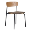 Črn/rjav jedilni stol z možnostjo nalaganja v jesenovem dekorju Estepona – House Nordic